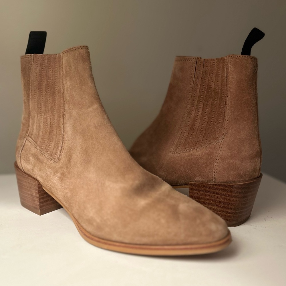 Rag & Bone Rover Suede Ankle Boots in Tan | Size 7 | Like New!